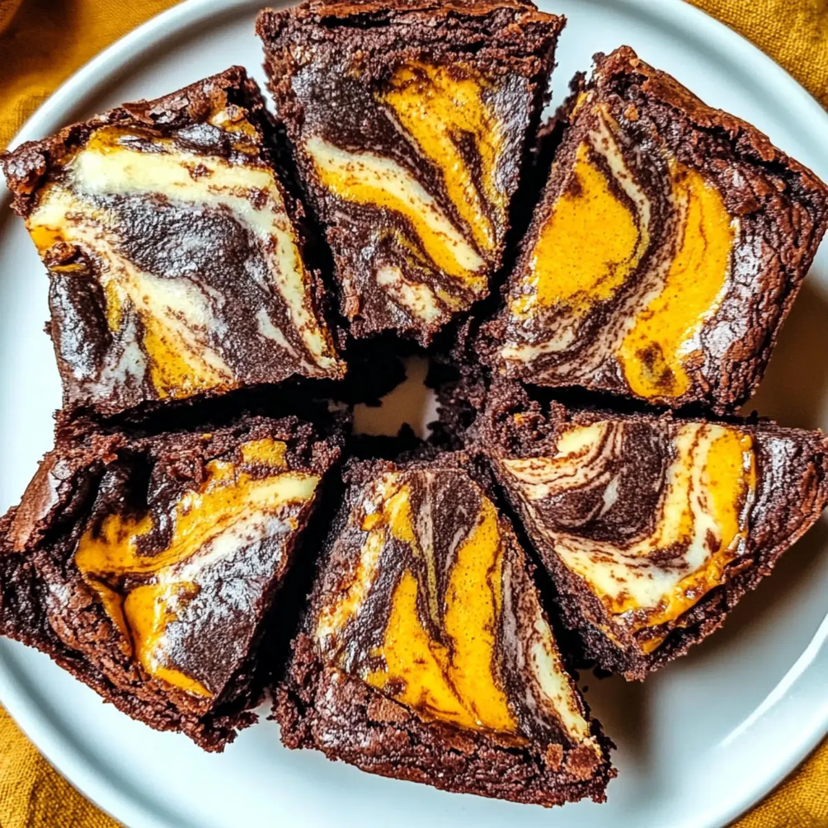 Pumpkin Cheesecake Brownies Dessert