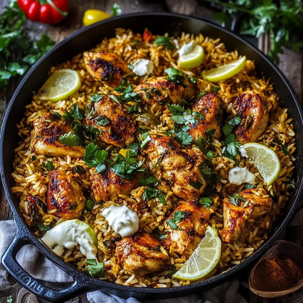 One Pot Chicken Shawarma Rice