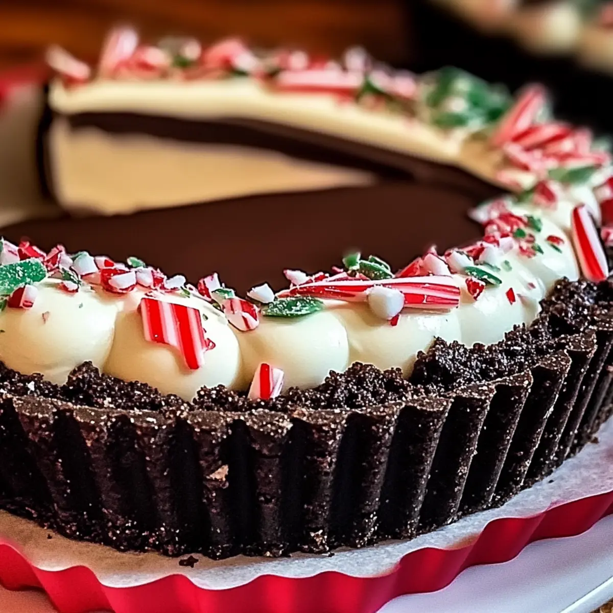 Dark Chocolate Peppermint Mousse Tart