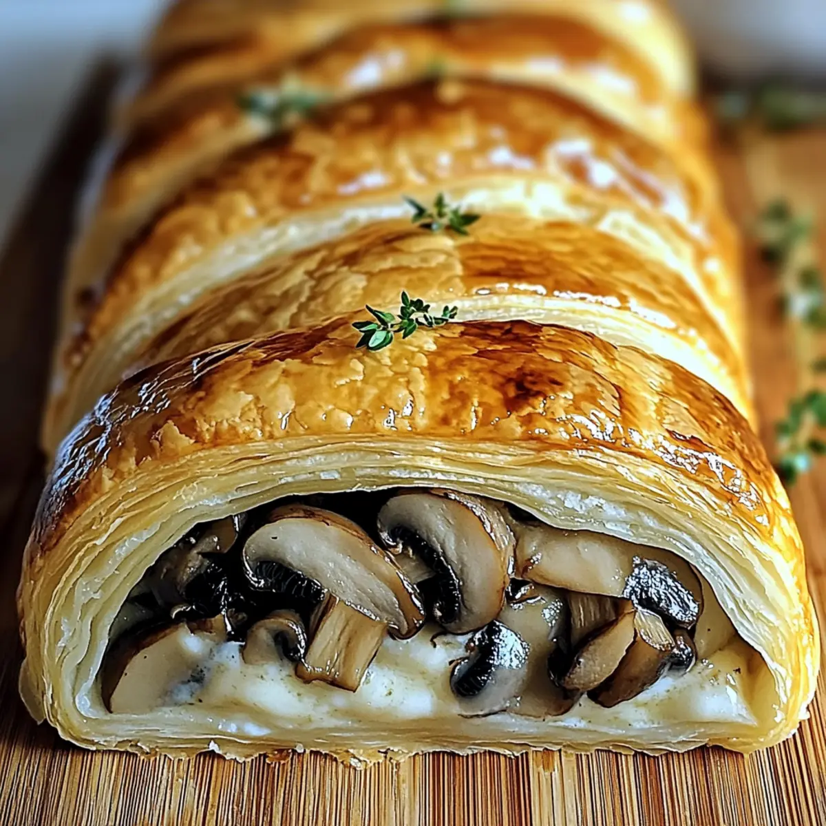Mushroom & Gruyère Puff Pastry Braid Recipe