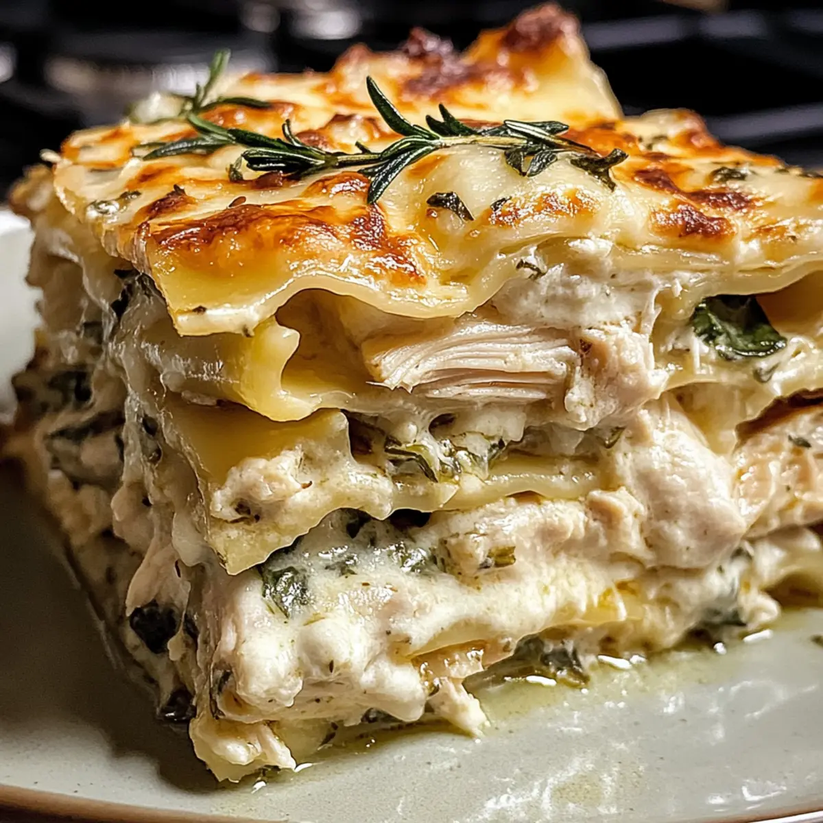 Rosemary Chicken Lasagna Layers