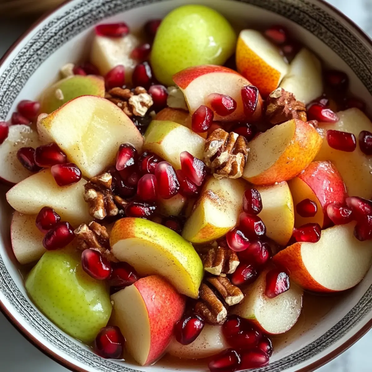 Winter Fruit Salad with Cinnamon Vanilla Dressing