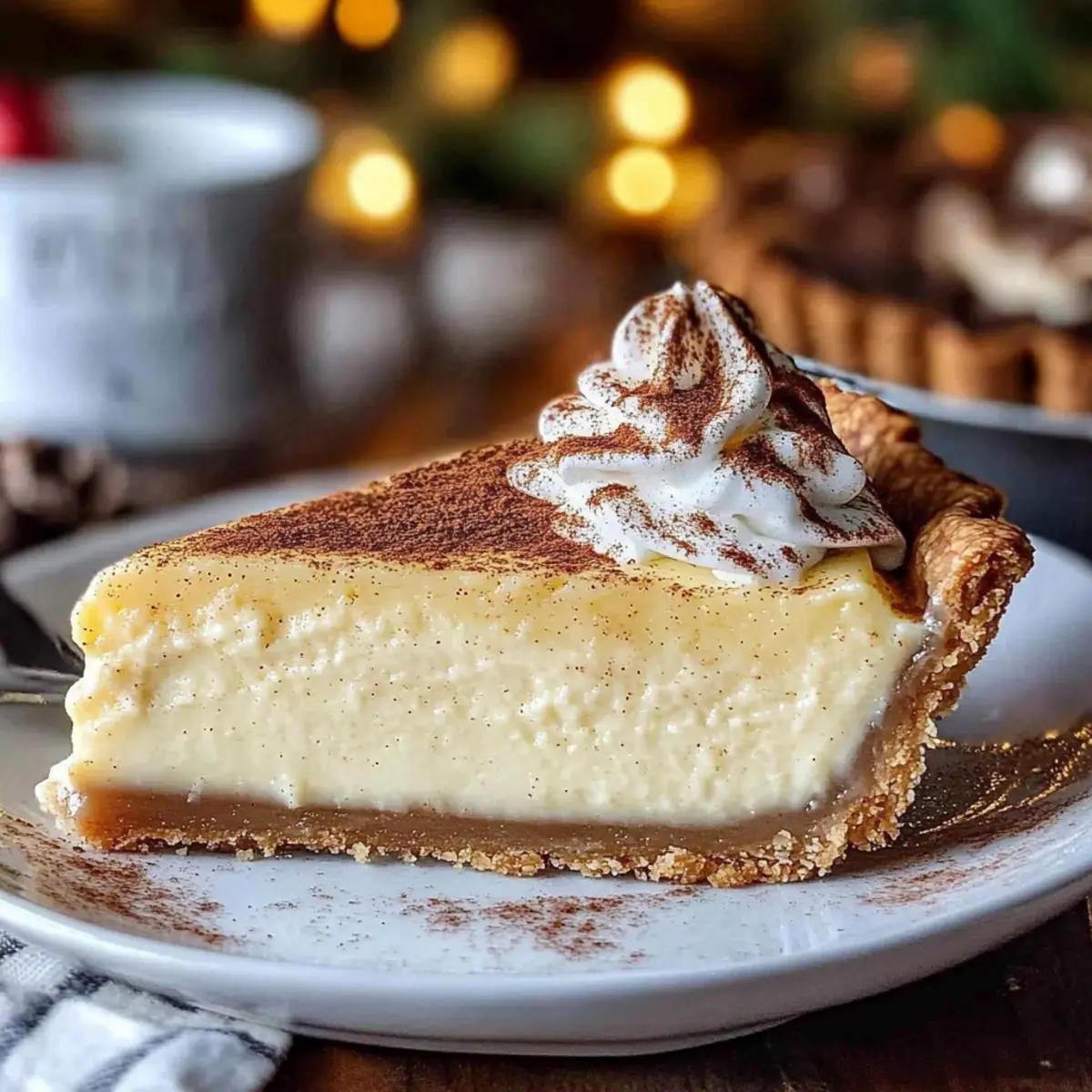 Christmas Eve Cinnamon-Vanilla Custard Pie