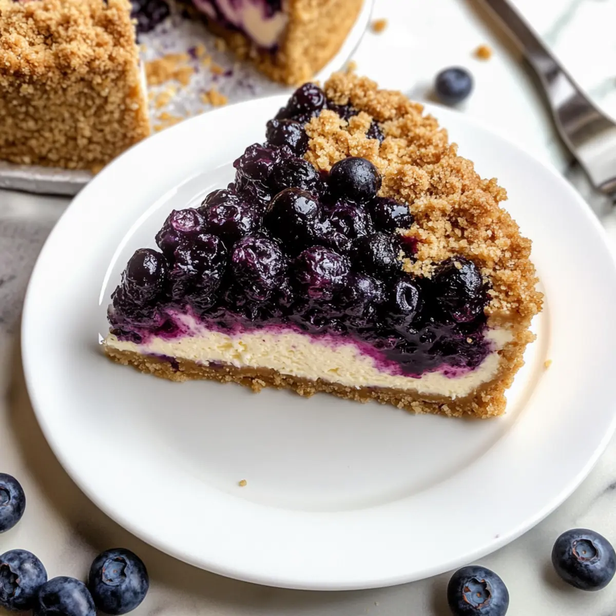 Blueberry Crumble Cheesecake