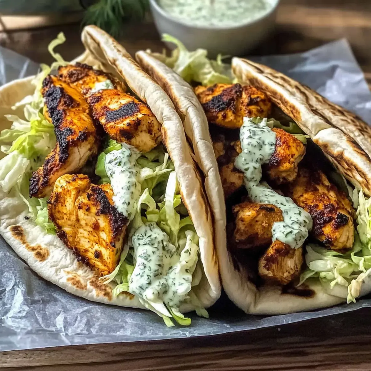 Sheet Pan Chicken Pitas with Herby Ranch