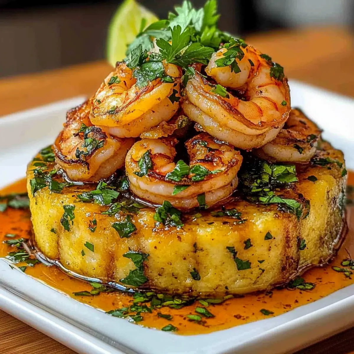 Garlic Shrimp Mofongo
