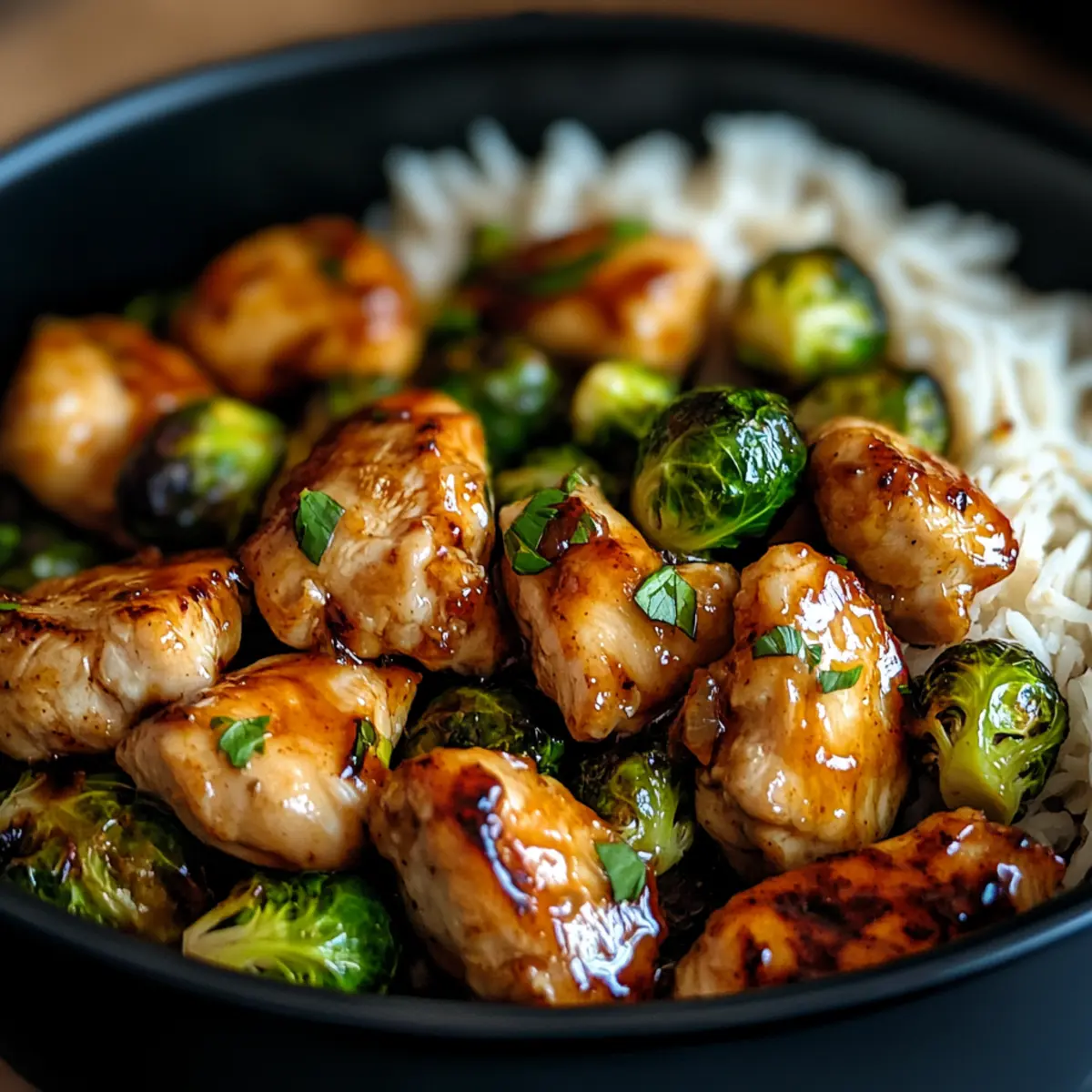 Sweet Chili Chicken and Brussels Sprouts