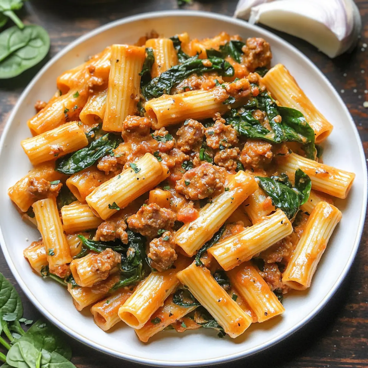 Creamy Sausage Rigatoni