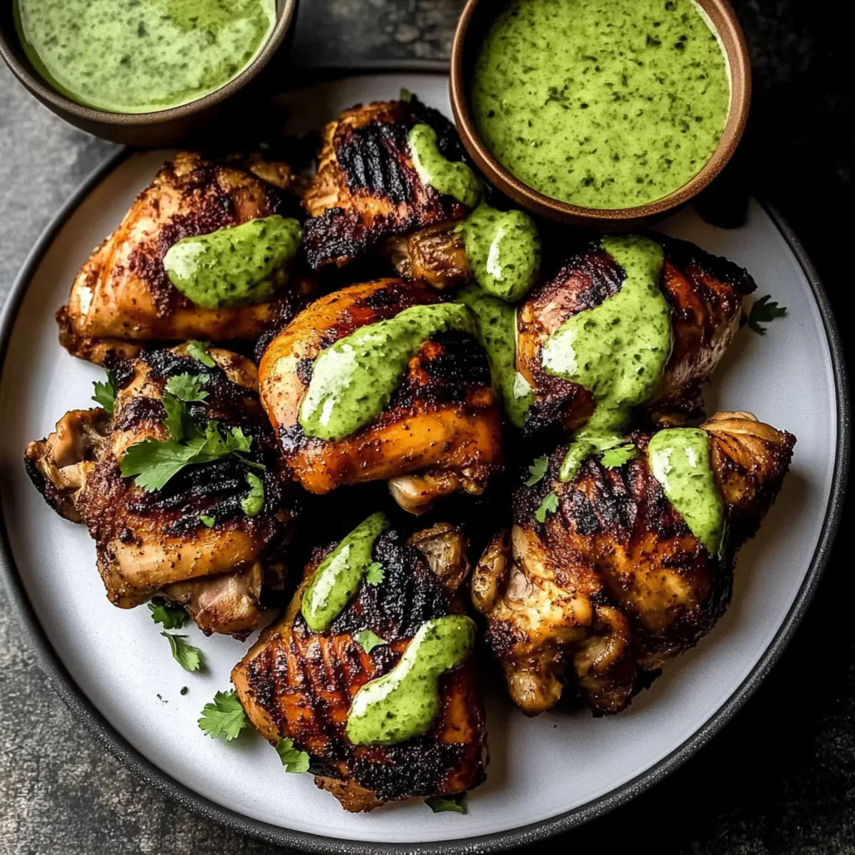 Peruvian Chicken with Green Sauce