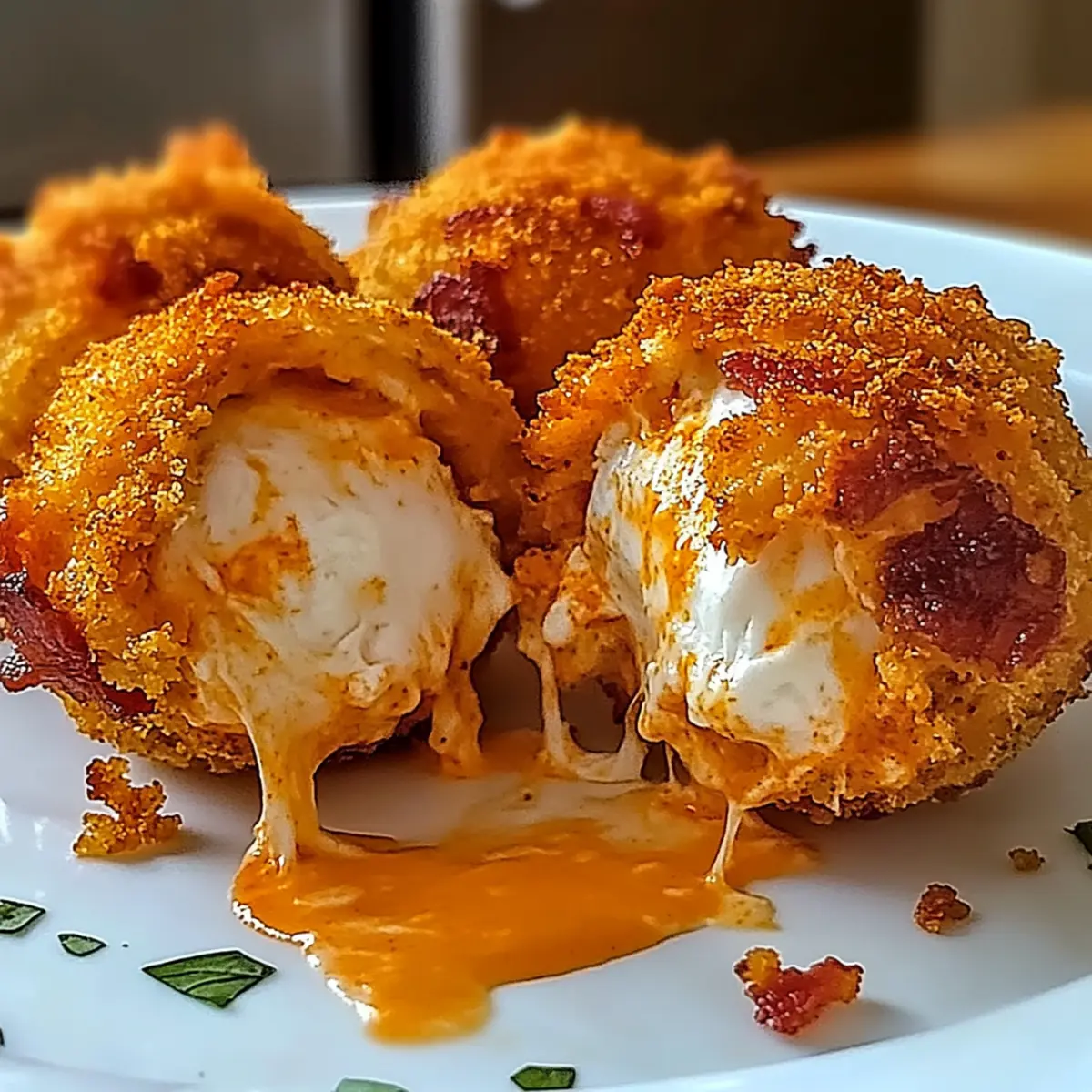 Buffalo Chicken Bacon Mozzarella Bombs