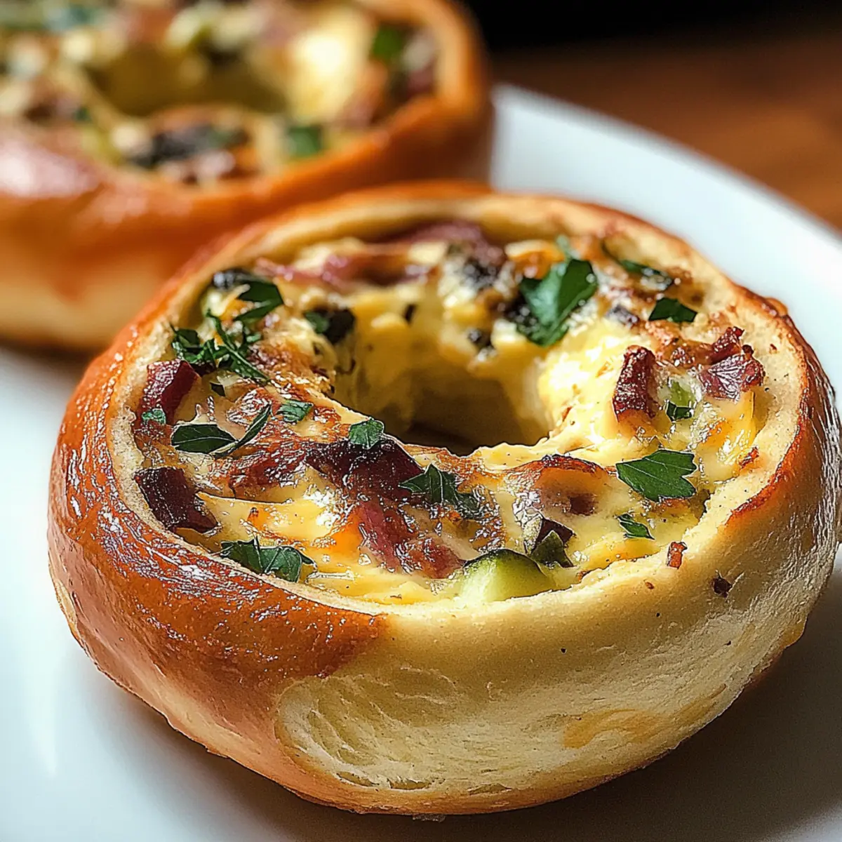 Quiche Stuffed Bagels