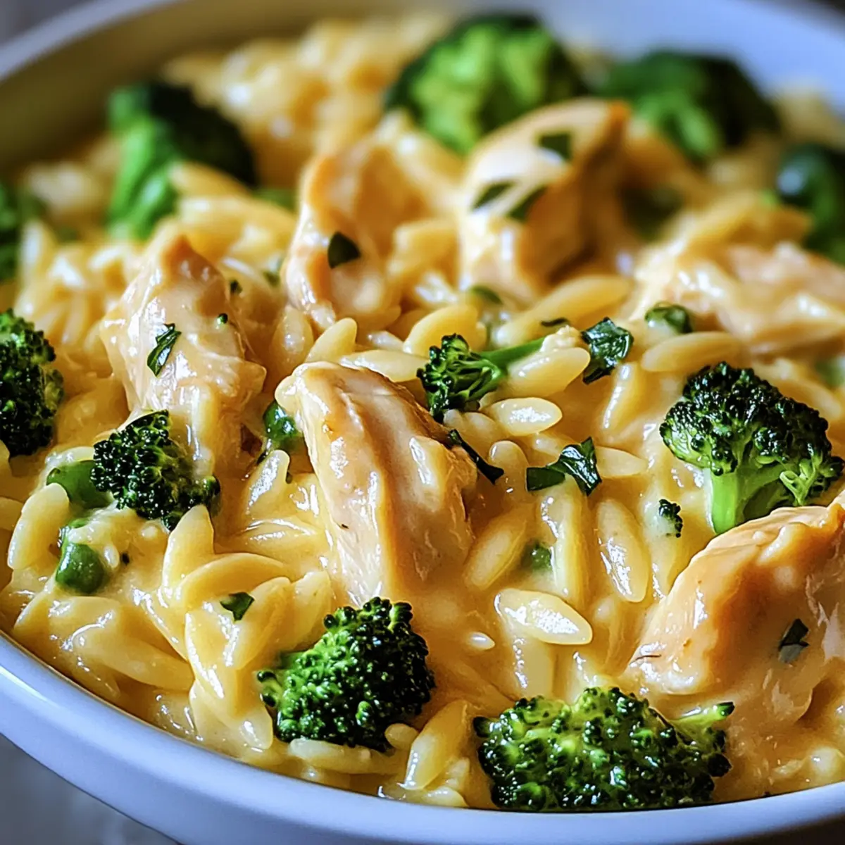 Cheesy Chicken Broccoli Orzo