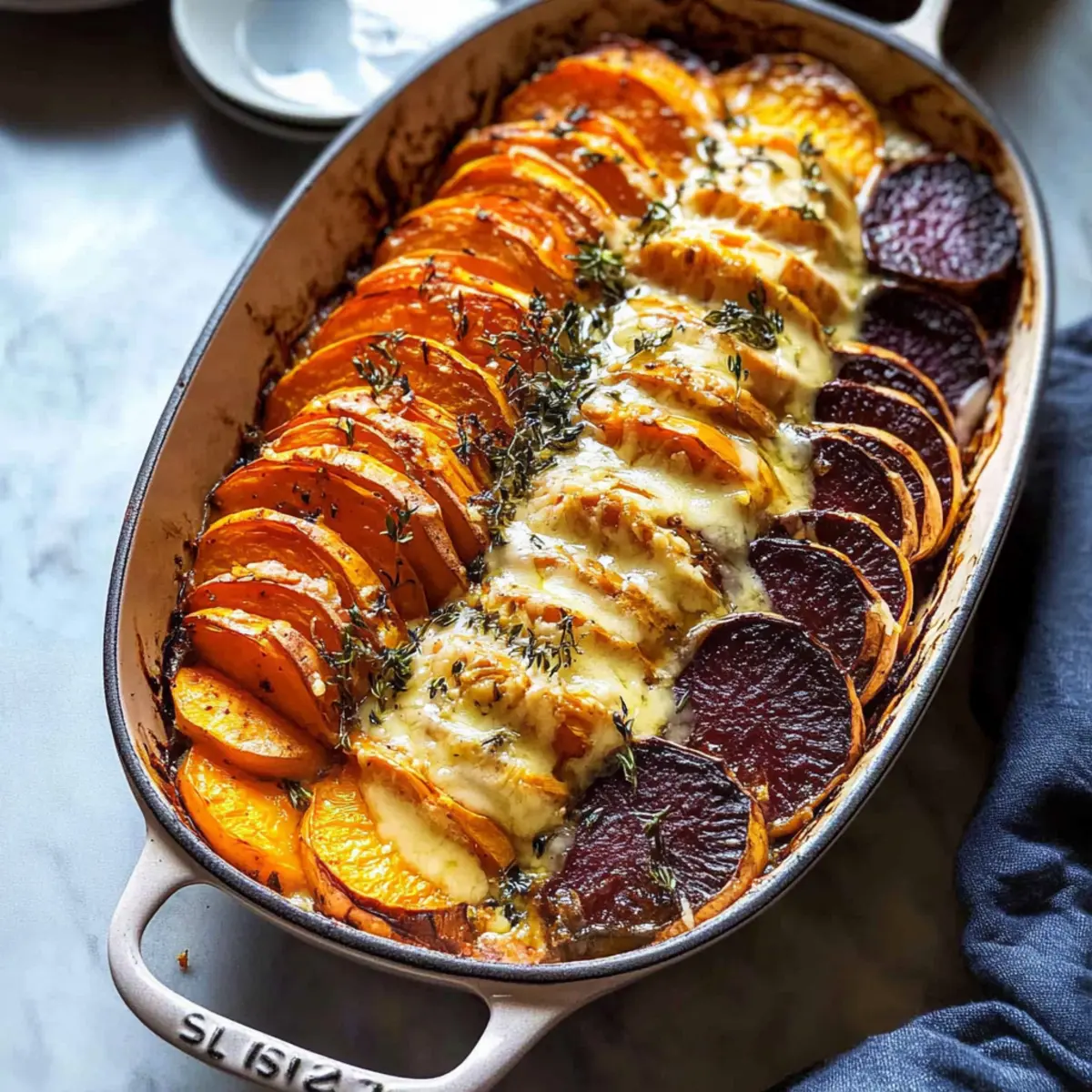 Cheesy Root Vegetable Gratin