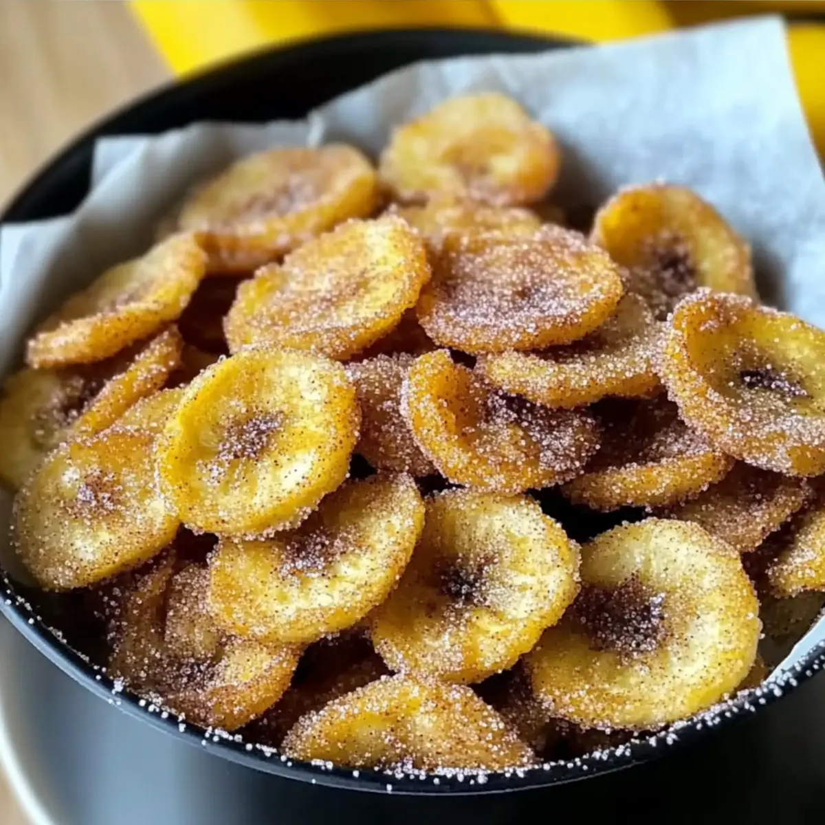 Cinnamon-Sugar Air Fryer Banana Chips