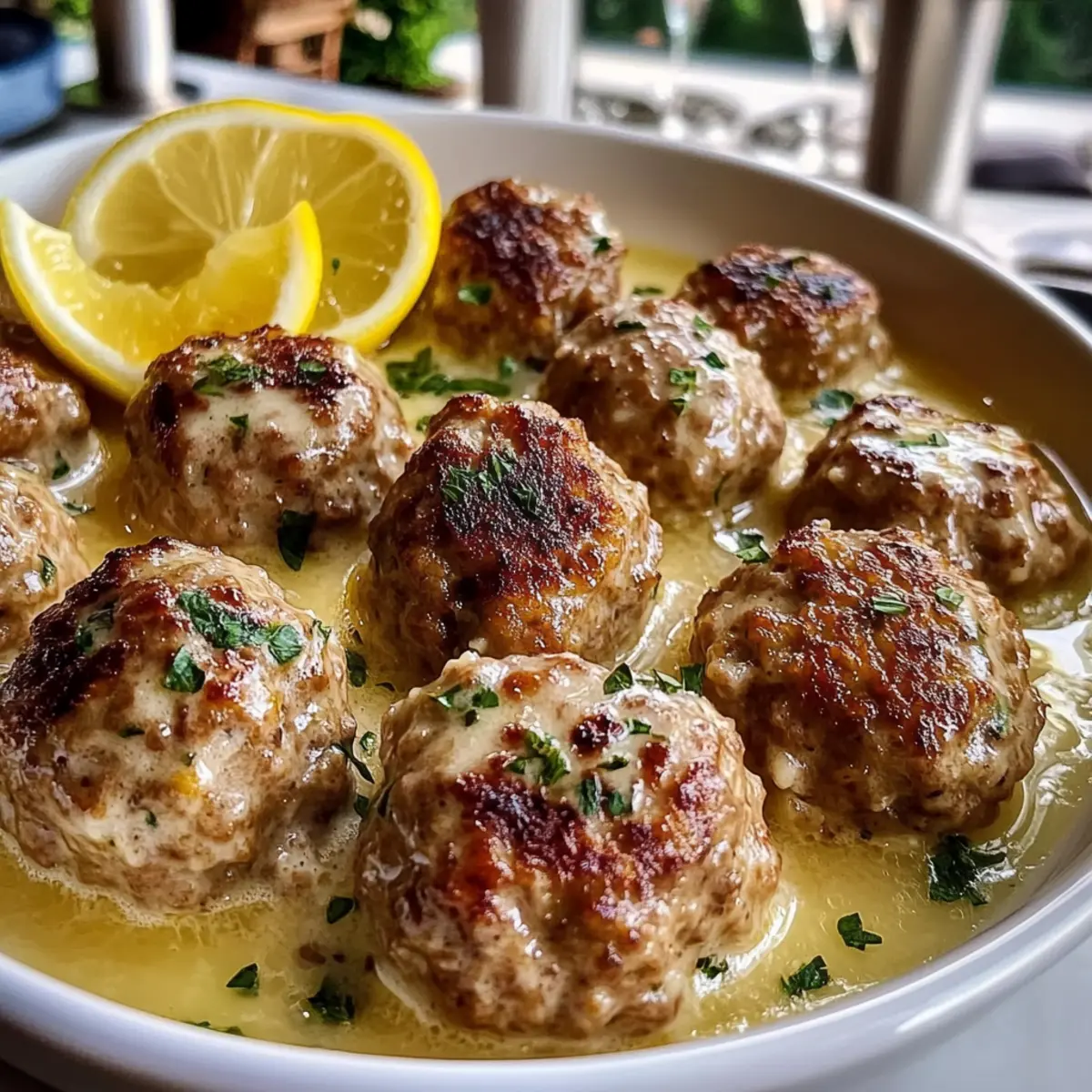 Greek Meatballs in Lemon Sauce