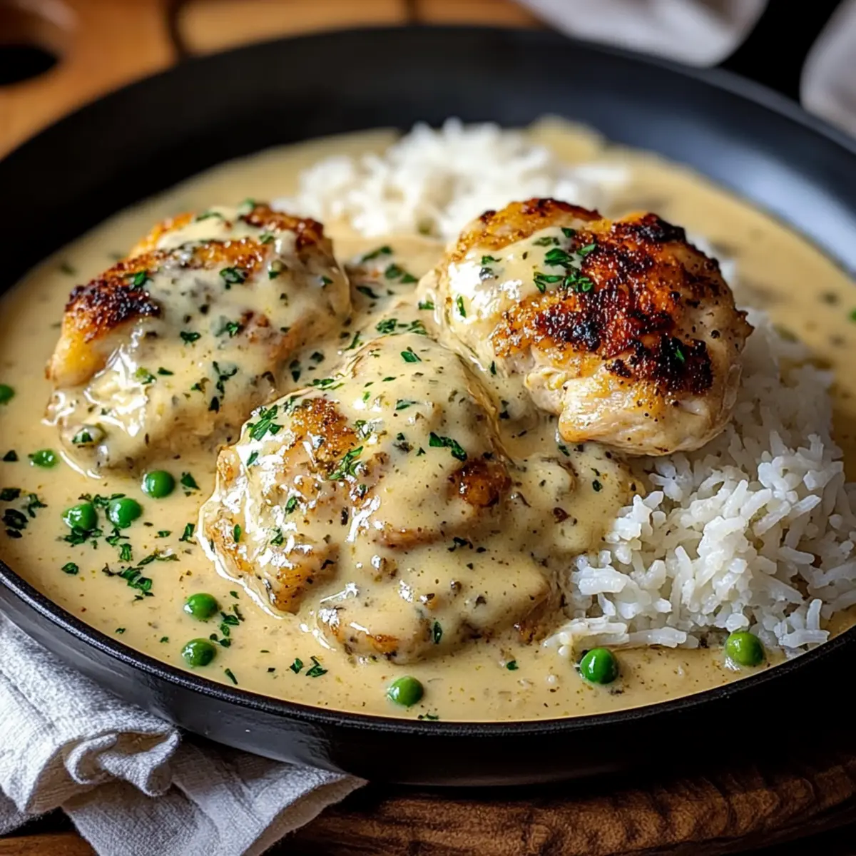 Smothered Chicken And Rice