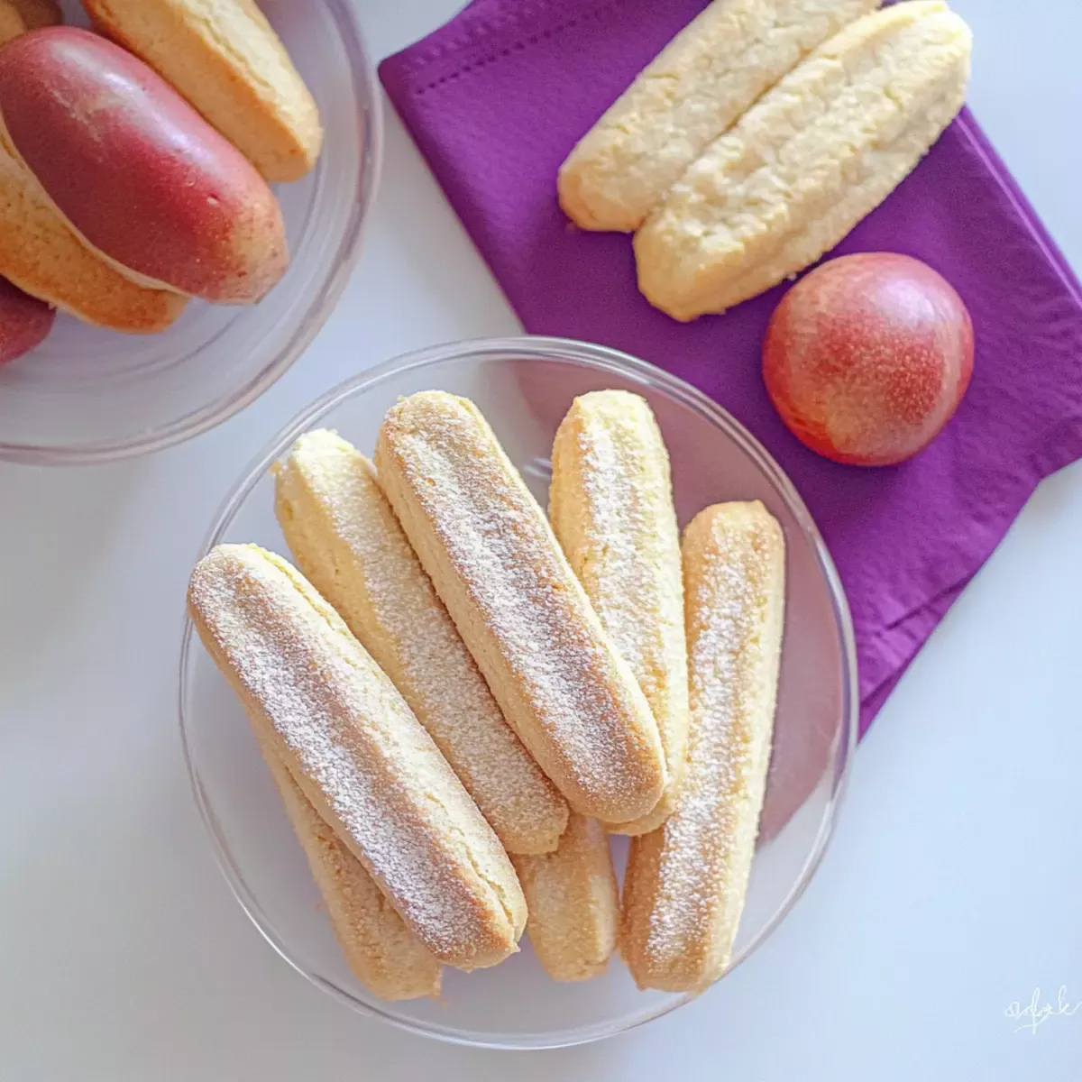 Homemade ladyfinger cookies