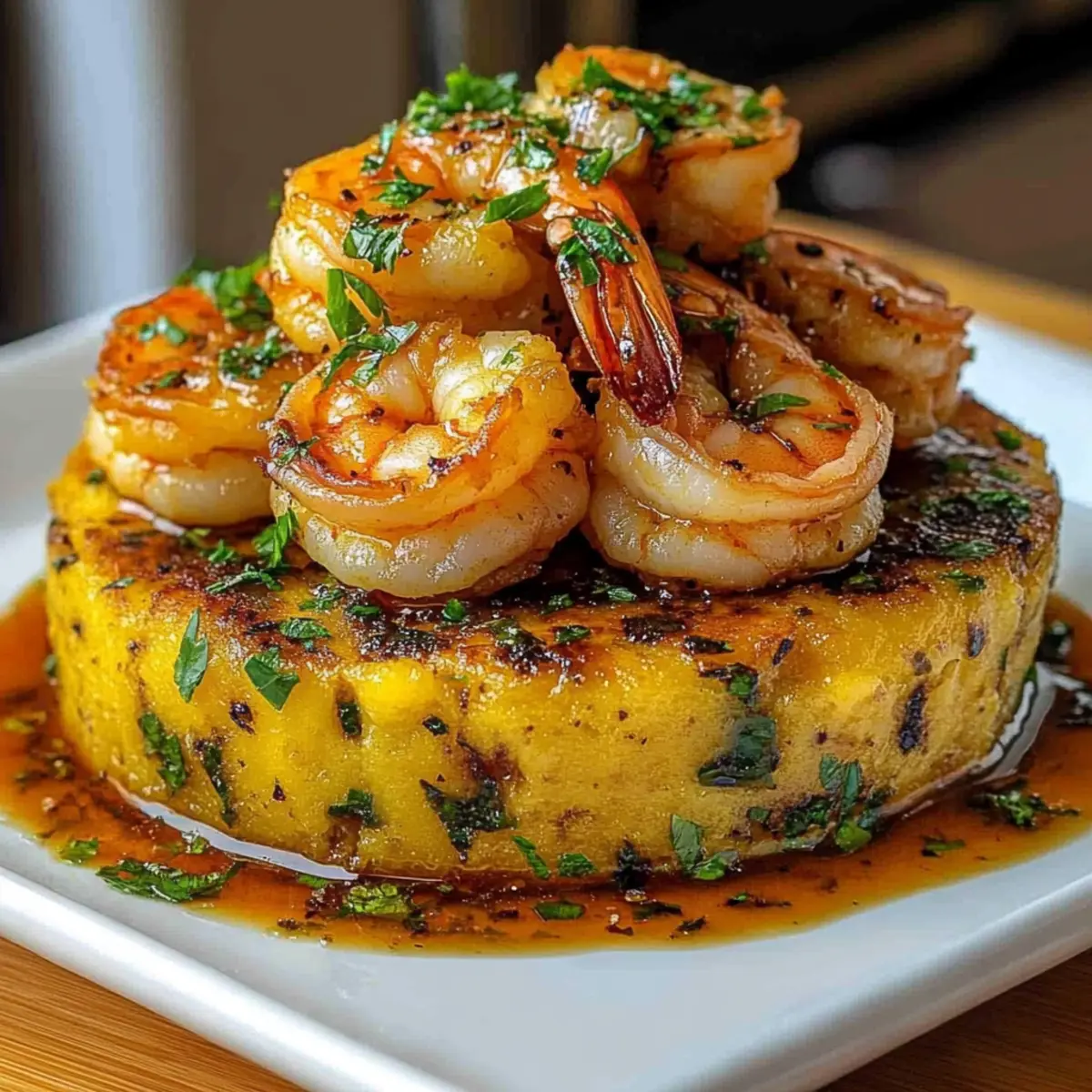 Garlic Shrimp Mofongo