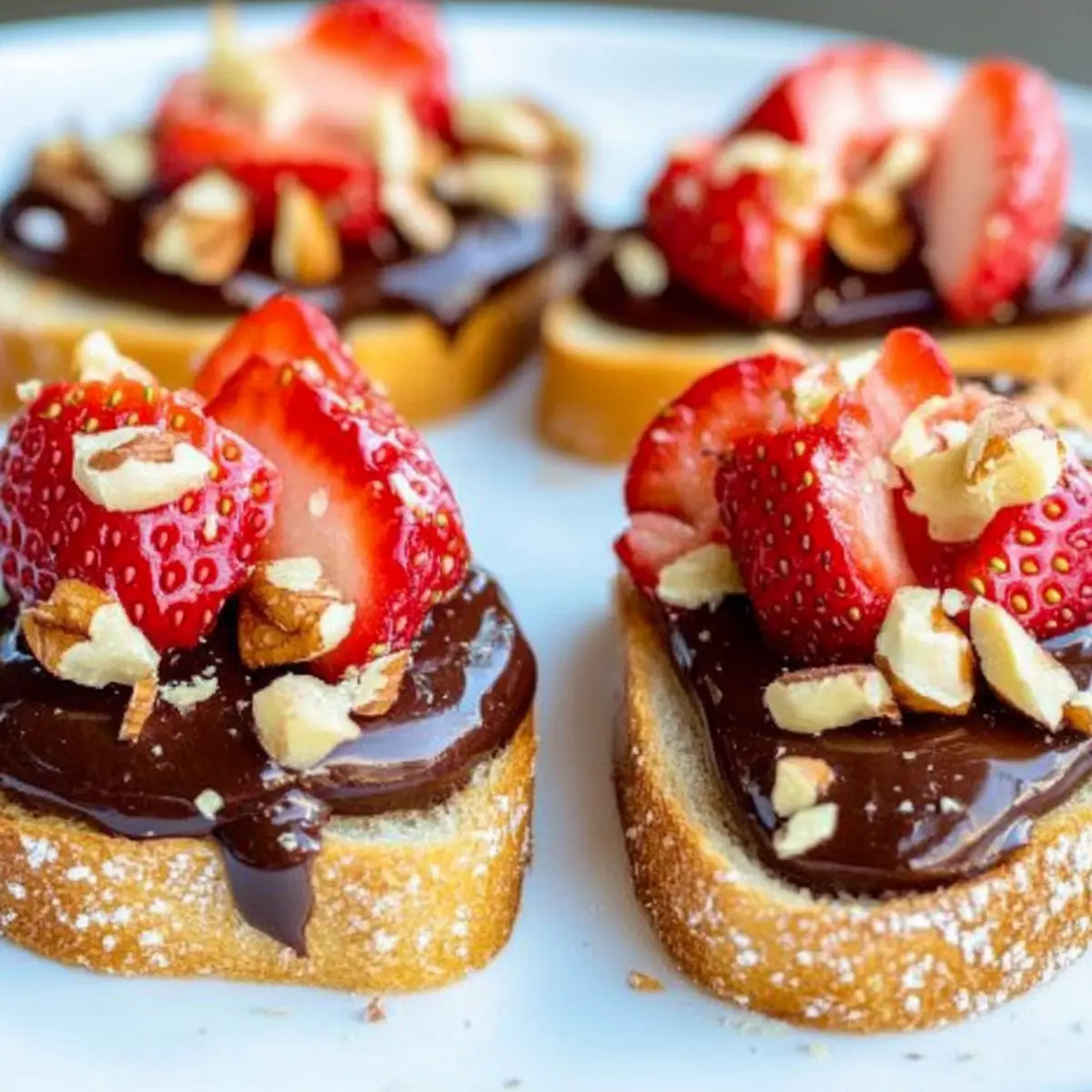 Chocolate Strawberry Bruschetta