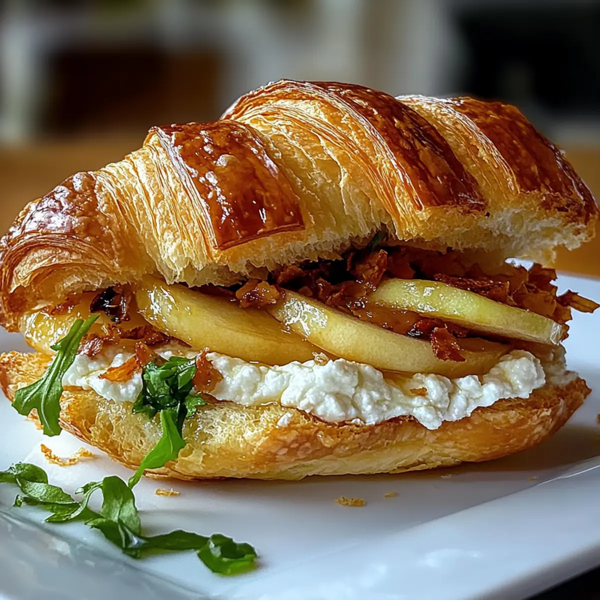 Apple & Goat Cheese Croissant Sandwich
