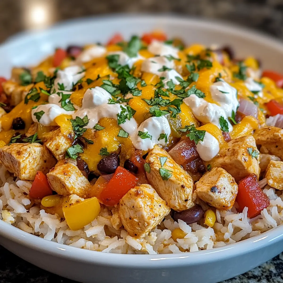 Cheesy Southwest Chicken & Rice