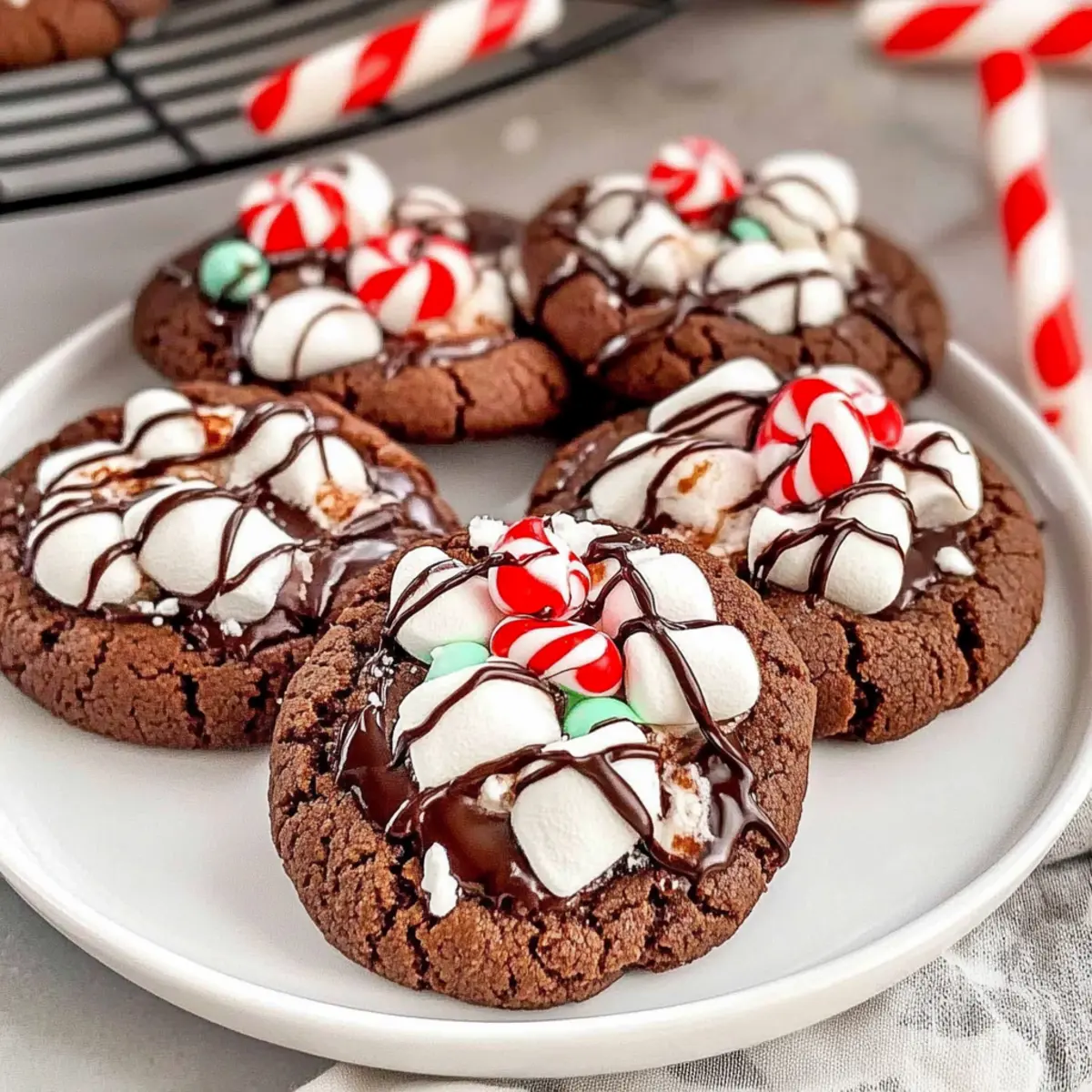 Peppermint Hot Chocolate Cookies