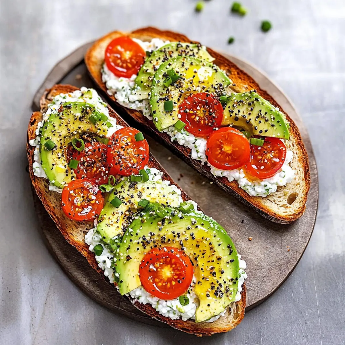 Avocado Cottage Cheese Toast