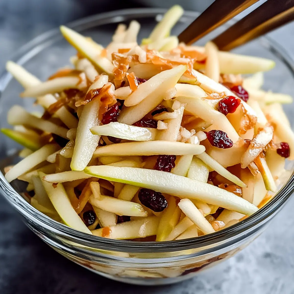Apple Pear Slaw with Caramel Cider Vinaigrette