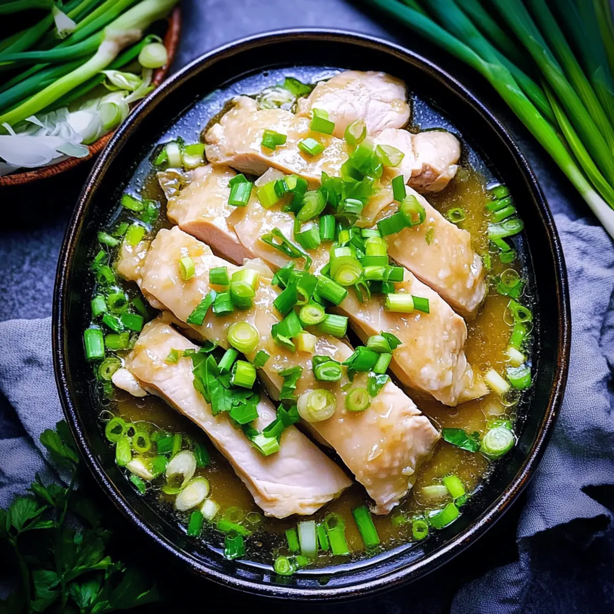 Ginger Scallion Poached Chicken