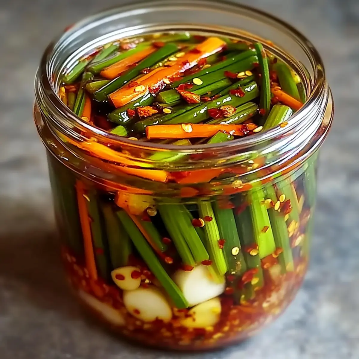 Korean Garlic Chive Pickles