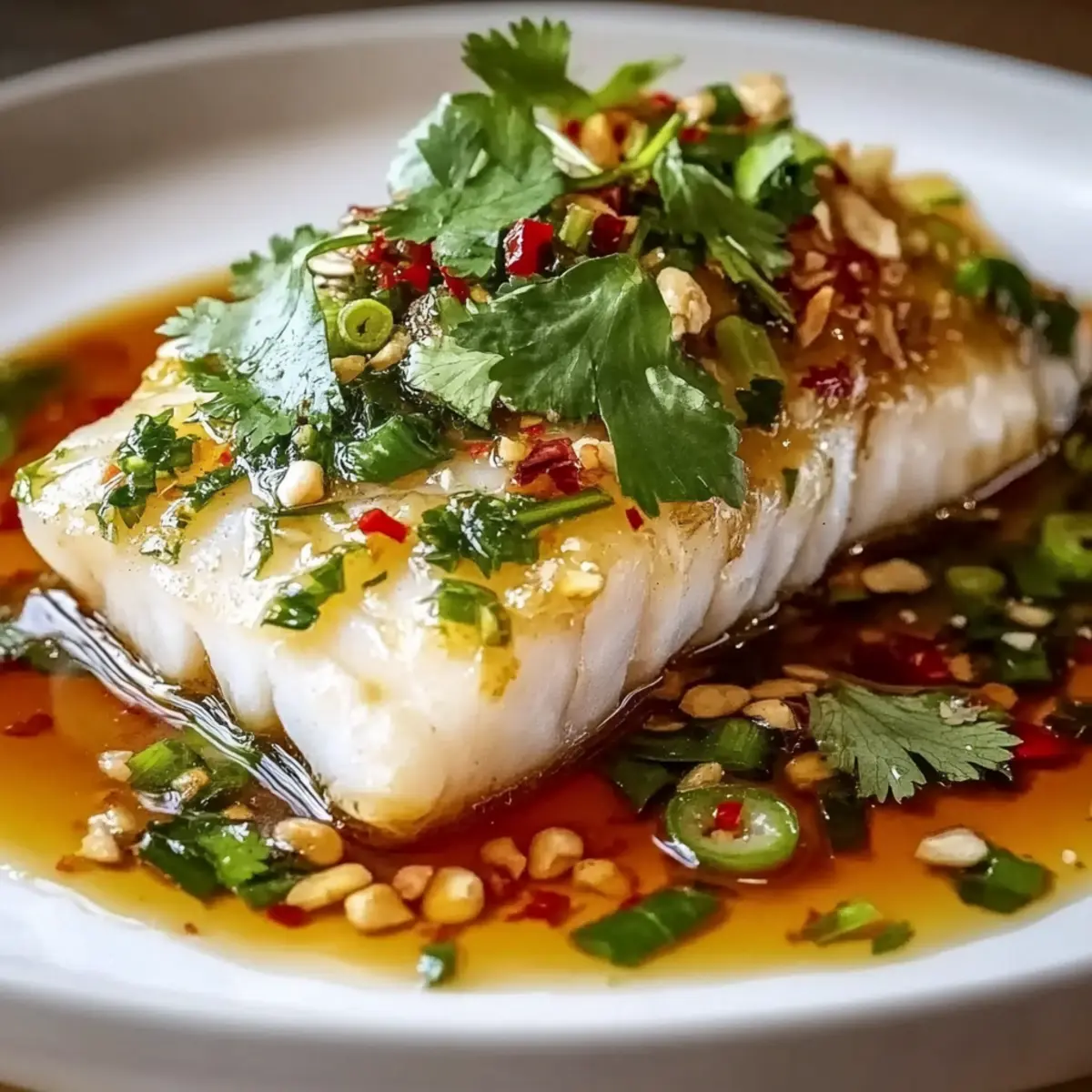 Thai Lime-Garlic Steamed Fish