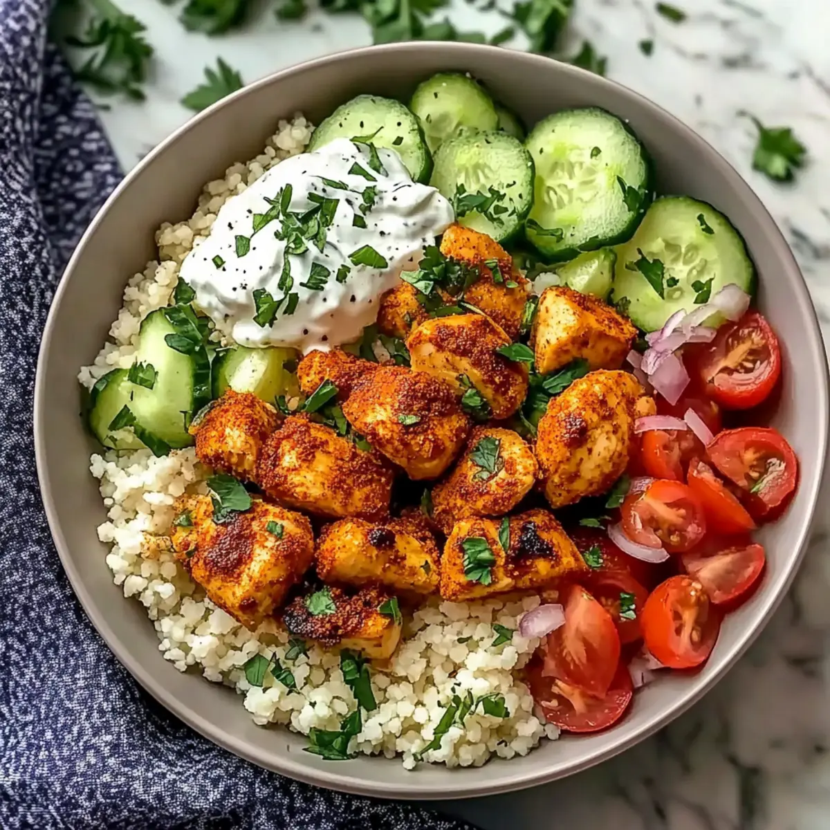 Mediterranean Chicken Couscous Bowl