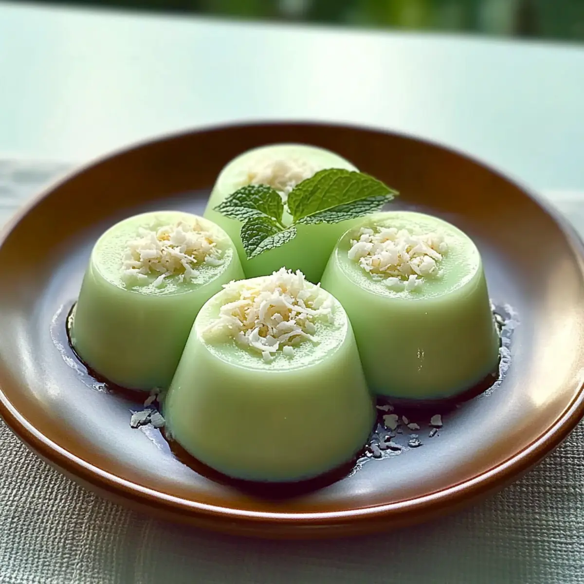 Creamy Pandan Coconut Panna Cotta