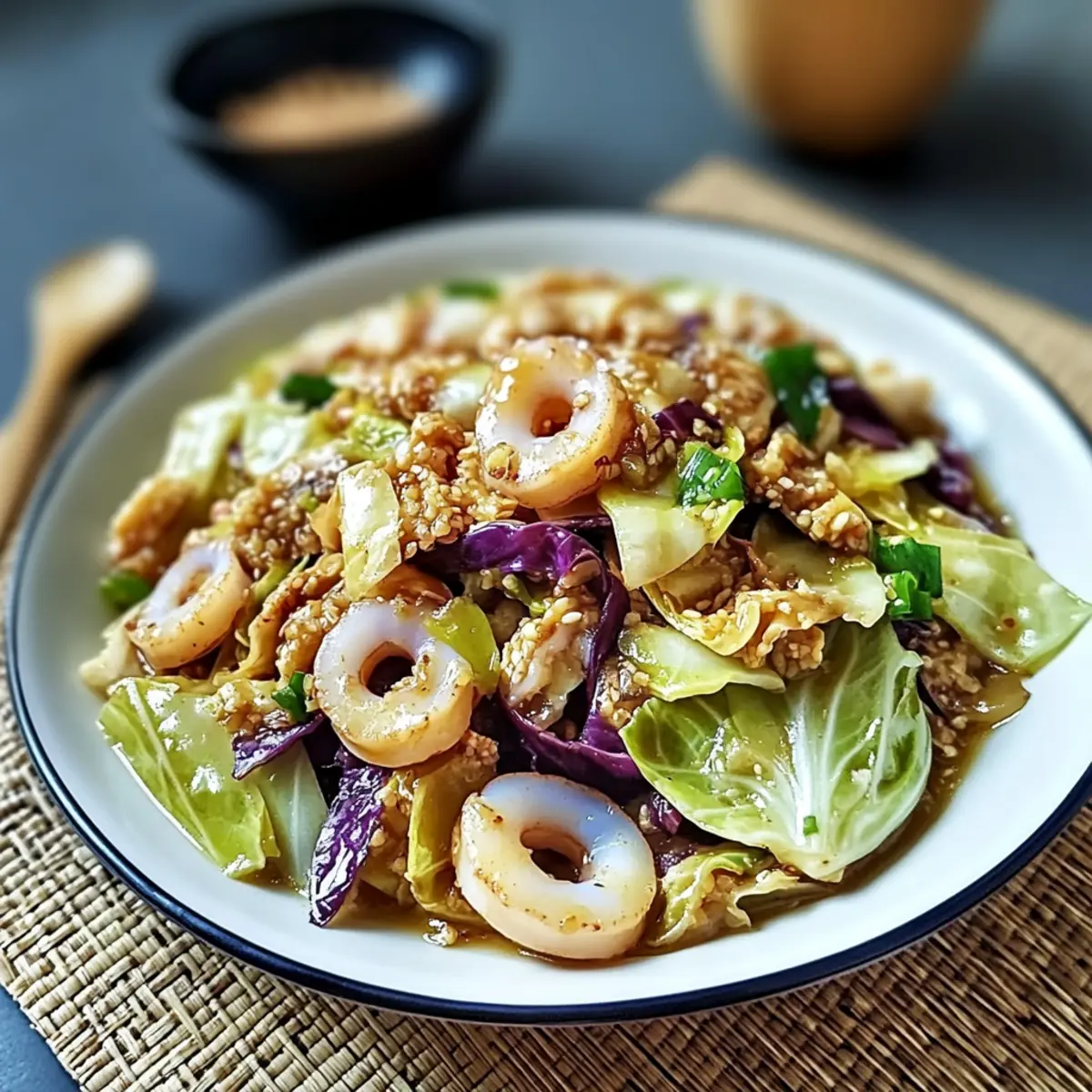 Cabbage and Squid Stir Fry