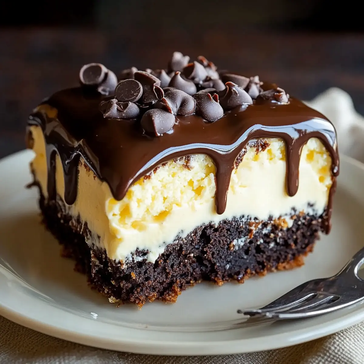 Boston Cream Poke Cake