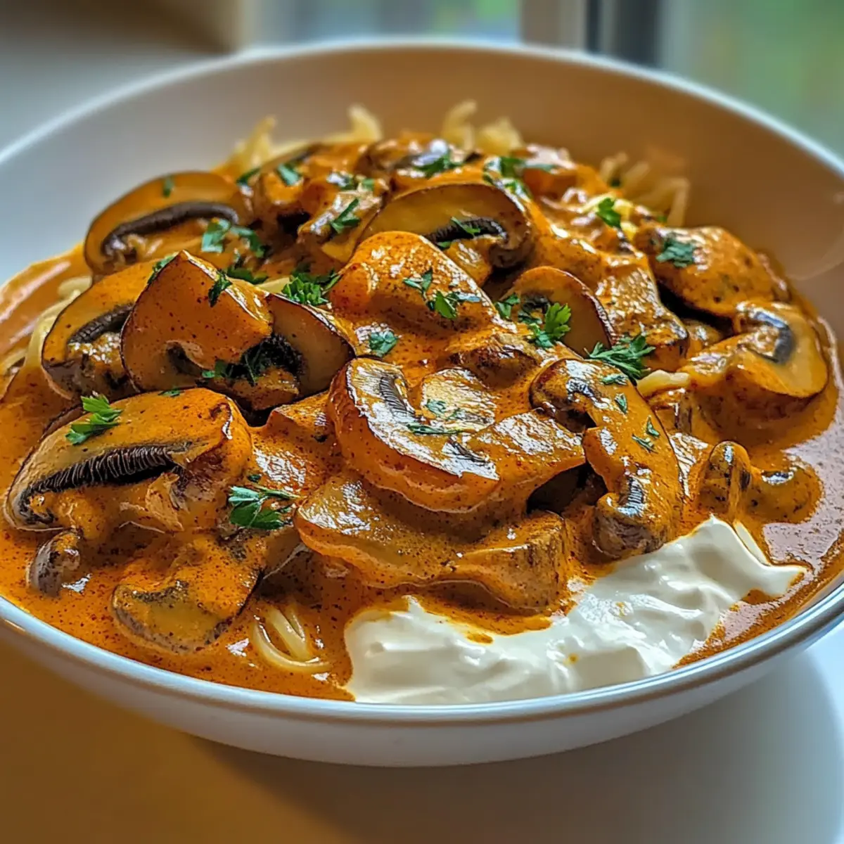 Hungarian Mushroom Paprikash