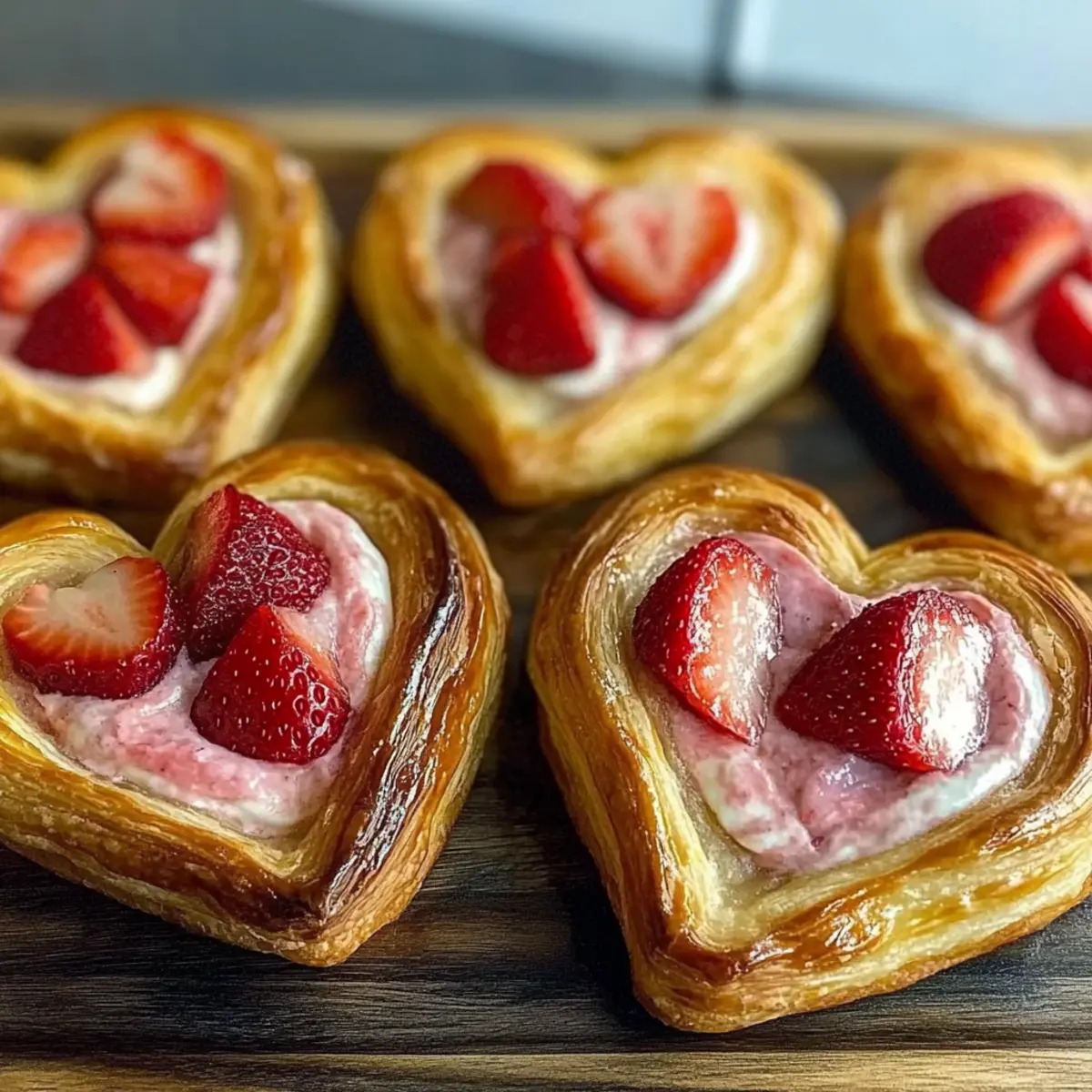 Strawberry Cream Cheese Heart Danishes
