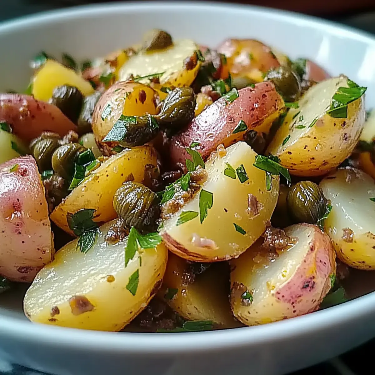Anchovy Caper Potato Salad