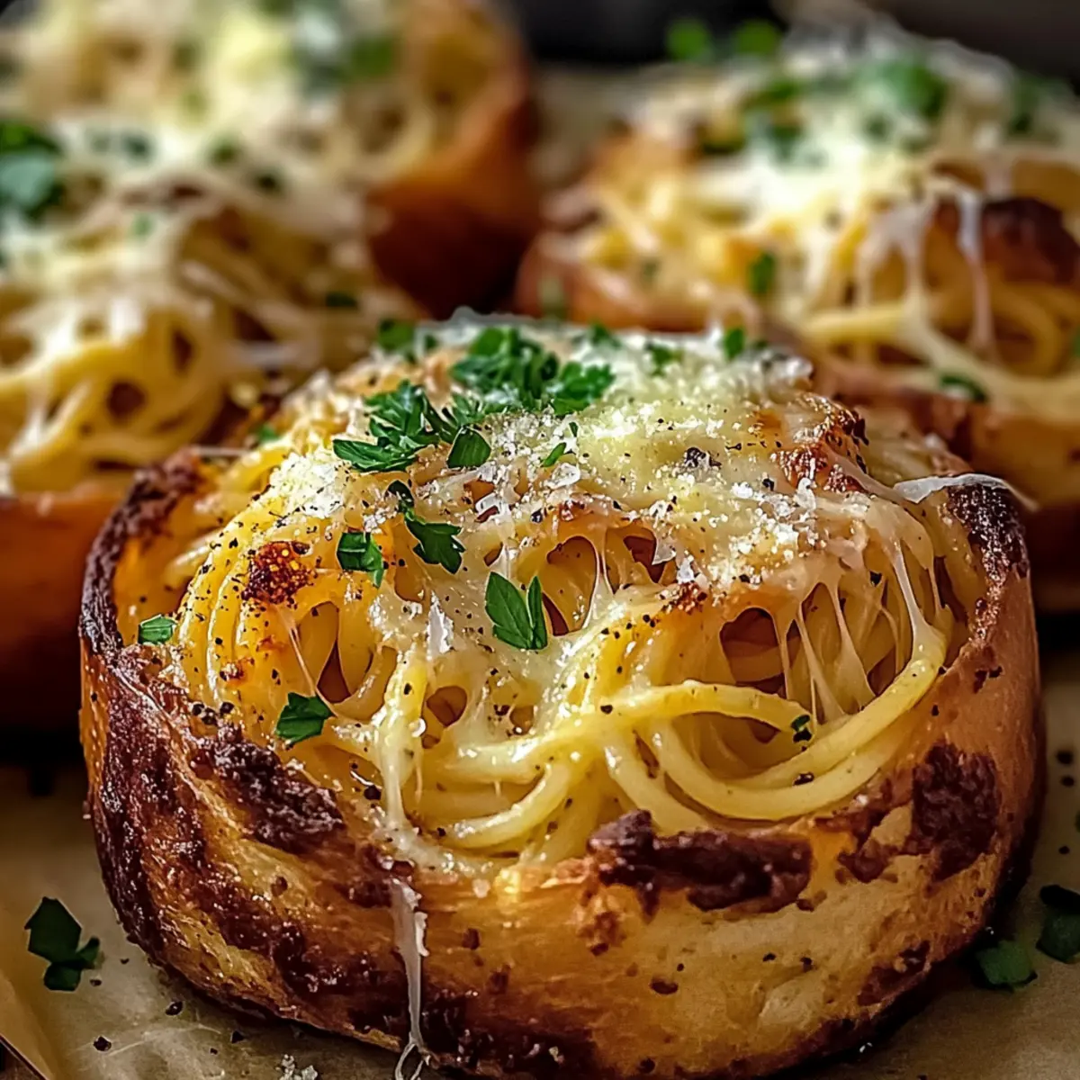 Spaghetti Garlic Bread