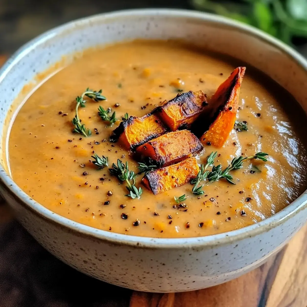 Roasted Italian Sweet Potato Soup