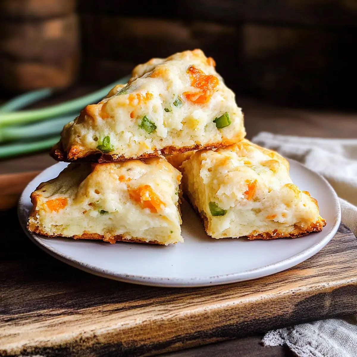 Cheddar, Green Onion, and Yogurt Scones