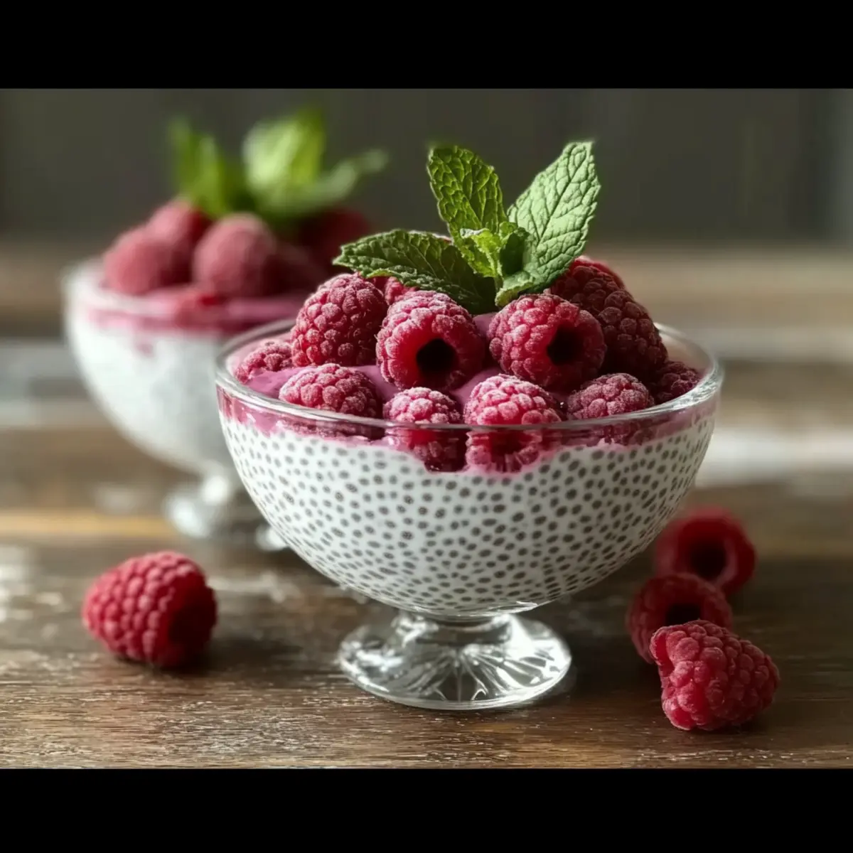 Vanilla Raspberry Chia Pudding