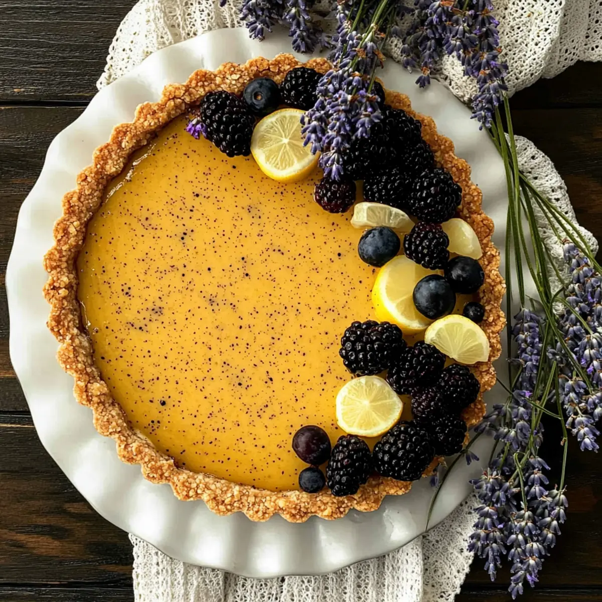 Lavender Lemon Easter Tart