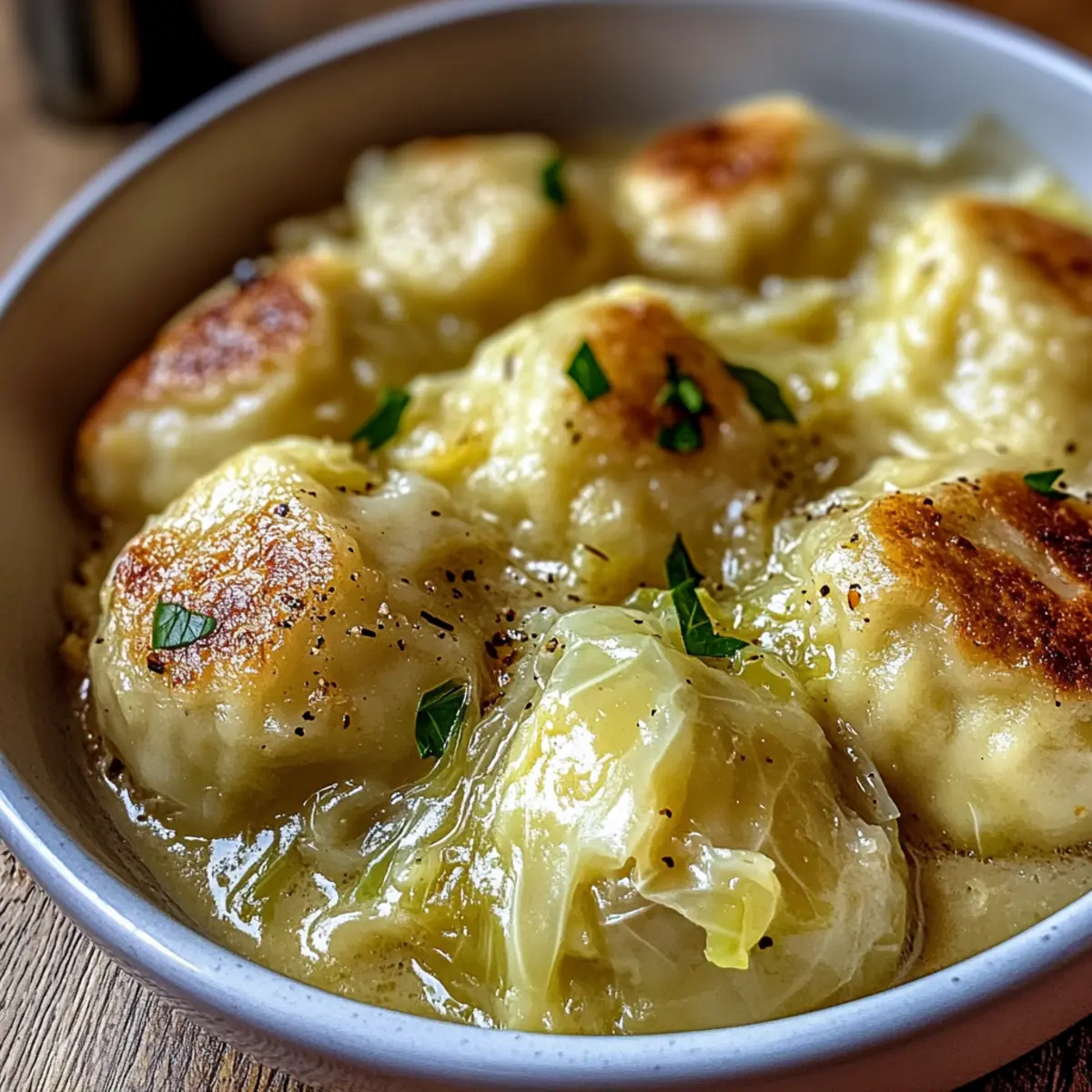 German Cabbage and Dumplings