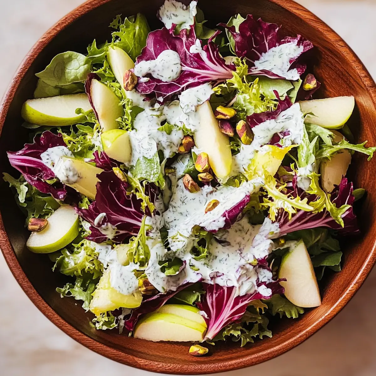 Bitter Greens Salad with Herby Ranch Dressing