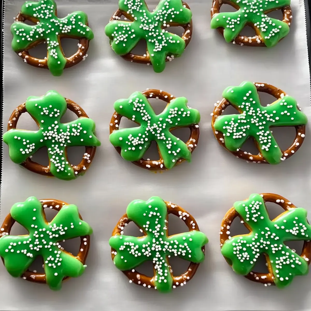 Pretzel Shamrocks