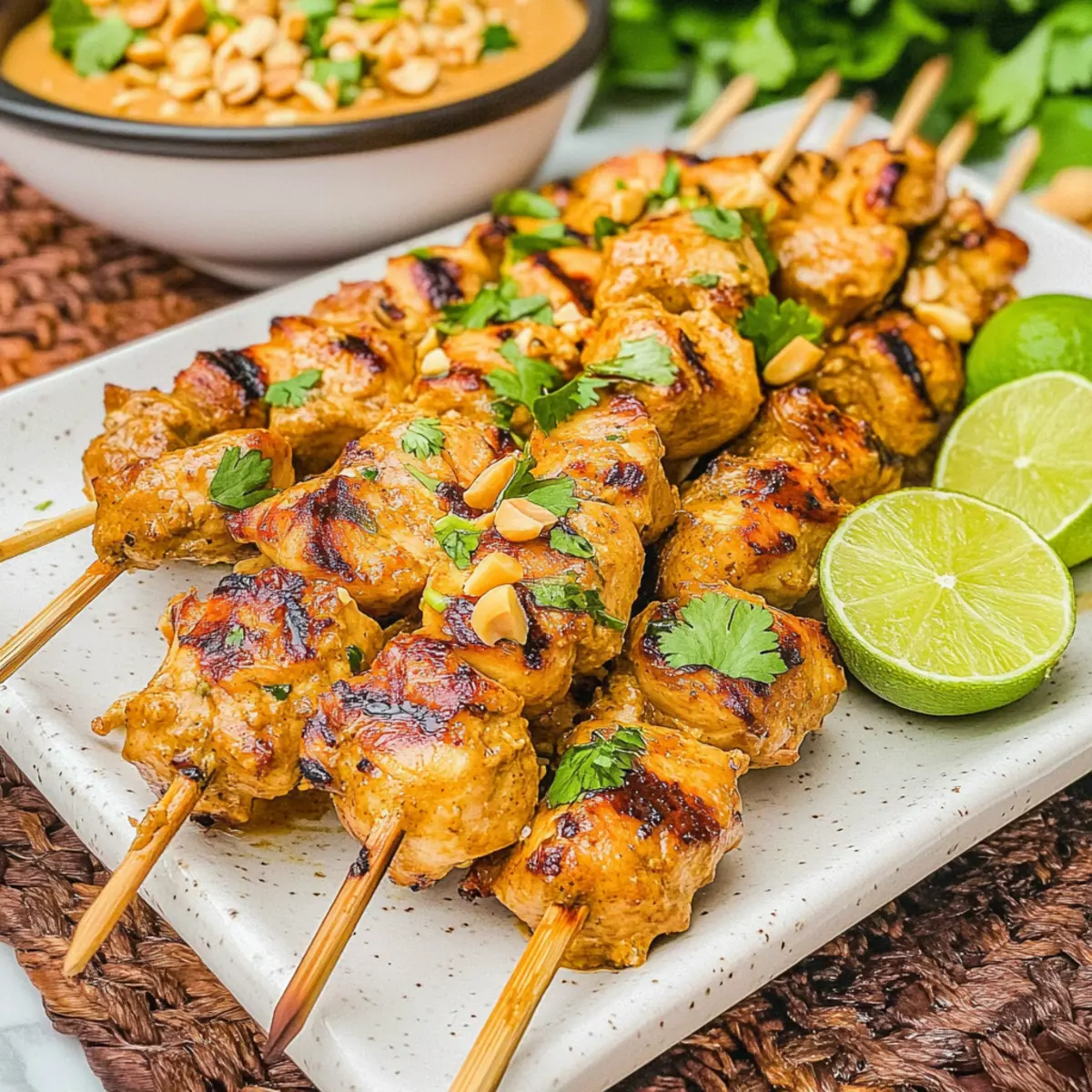 Grilled Coconut Chicken Skewers