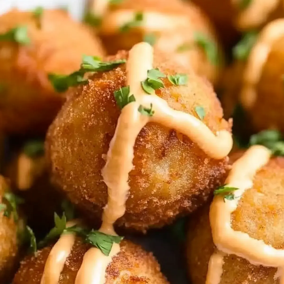Cheesy Yuca Balls with a Chipotle Mayo