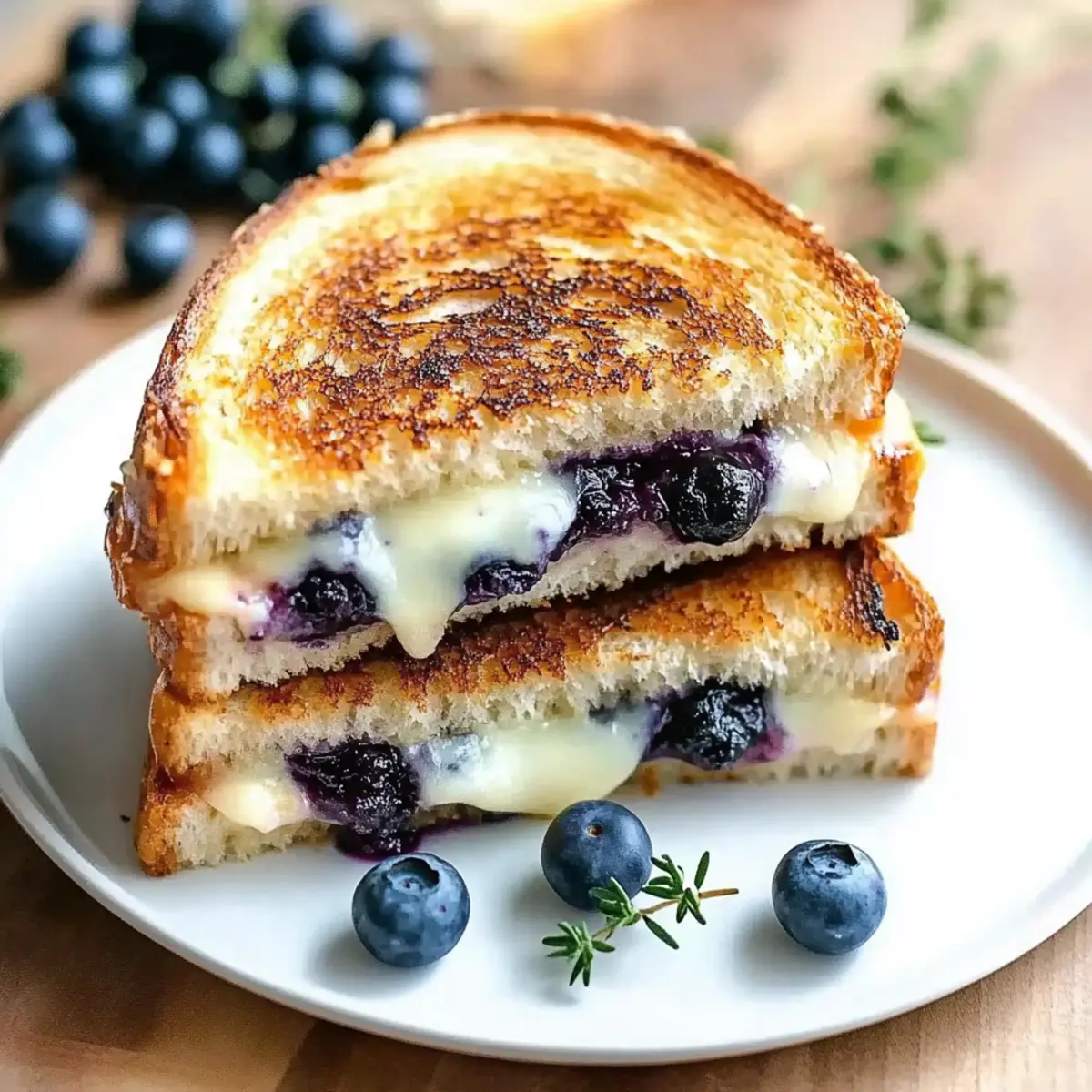 Crispy Blueberry Grilled Cheese