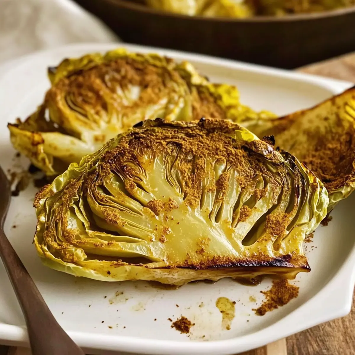 Roasted Curry Cabbage